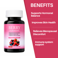 Tabletas Berry Harmony para el Bienestar Femenino, Extracto de Brote de Soja, Proantocianidina, Vitamina D3, Apoyo al Equilibrio Hormonal, Salud de la Piel