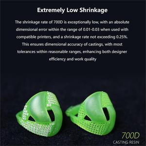 Tăng cường đồ trang sức iFun màu xanh lá cây cao sáp 700D cảm quang nhựa siêu mịn chính xác castable co rút thấp 0.25% độ tinh khiết 100% - Product Image 2