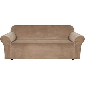 Luxury Velvet 3 Seat <b>Sofa</b> <b>Slipcover</b> Universal Fit Stretch Elastic Cover Modern Style Soft & Comfortable Solid Color - Product Image 1