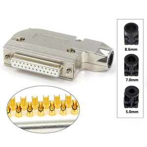Connecteur mâle-femelle Kaicap DB25 à 90 degrés, 25 broches, boîtier en PVC + cuivre pur, argenté, longueur personnalisable, garantie à vie - Product Image 4
