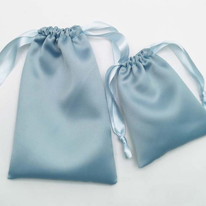 Custom Logo Satin <b>Drawstring</b> <b>Bag</b> Handmade Silk Satin Cosmetic Packing for WGS for Gift Grocery <b>Makeup</b> Candle Stamping Embossing - Product Image 5