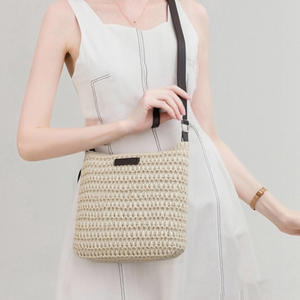 Bolso Bandolera Popular de Paja Tejida, Nuevo Diseño de Bolso de Hombro de Paja, Bolso Ecológico Tejido a Mano, Bolso de Playa para Vacaciones - Product Image 6