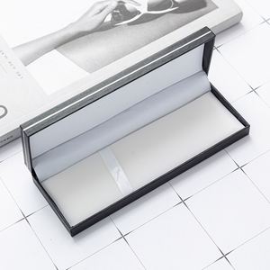 Hot-selling Paper Gift <b>Pen</b> Box Flip Flat Matte Black Wholesale with Custom Printed Logo - Product Image 2