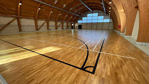 바이오매스 마크우드 야외 인기 농구 코트 바닥재 인터로킹 스포츠 타일 스포츠 바닥재 - Product Image 6