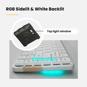 Lofree dòng chảy 100 Phím cấu hình thấp không dây cho Bluetooth Bàn Phím Cơ khí nhựa USB 3.0 cho PS4 <span class=keywords><strong>iPad</strong></span> máy tính xách tay 2-chế độ trò chơi - Product Image 2