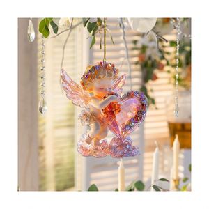 2025 Angel Acrylic Car Rearview Mirror Pendant Beautiful Elf Good Luck Bag Pendant Acrylic <b>Keychain</b> Valentine's Day Gift - Product Image 1