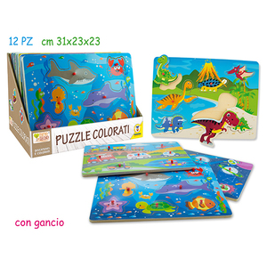 Puzzle in Legno Colorati e Divertenti Assortiti - Product Image 1