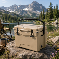 Glacière rigide rotomoulée 25L couleur personnalisée avec poignée, portable pour camping, plage, pique-nique