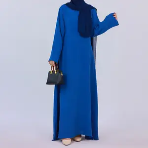 blue breathable les abaya modest dresses turkey free size abaya dubai 2024