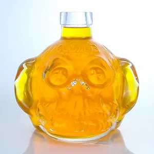 猴子形玻璃酒瓶伏特加龙舌兰威士忌软木顶部