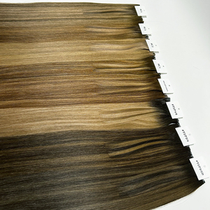 Balayage Brun Vierge Européenne Remy Invisible Fine Genius Trame Extensions de <span class=keywords><strong>Cheveux</strong></span> Humains Double Dessiné - Product Image 2