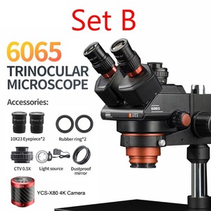 <span class=keywords><strong>Microscope</strong></span> trinoculaire YCS 6065X avec zoom continu 0,6X-6,5X, oculaire grand champ WF10X23 pour téléphones, outils de réparation de soudure de circuits imprimés - Product Image 3
