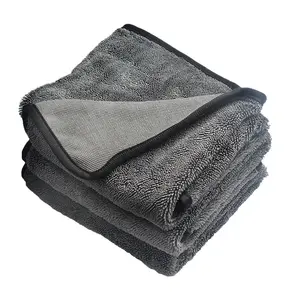 Serviette de voiture tissu torsadé 600g serviette de voiture en microfibre Serviette de lavage de voiture épaissie