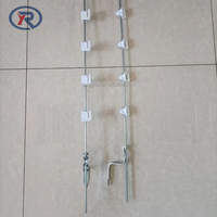 Pagar Peternakan Listrik Tiang Baja Galvanis Model Pigtail Luar Ruangan 120cm Anti-UV
