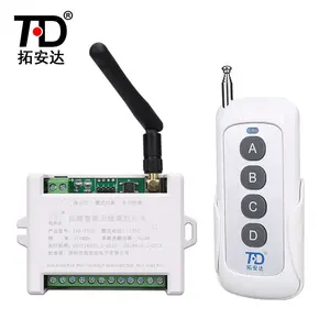 315Mhz/433Mhz Long range 300M 4CH Switch Receiver Transmitter 4 buttons alarm learning code Wireless Remote Control