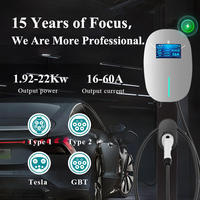 Nuevo Cargador de Pared para Vehículos Eléctricos con Diseño Compacto, 7.4kW, Indicador LED, Fácil de Transportar, Carga en Viajes por Carretera, Proyectos OEM, Compra al por Mayor, UE