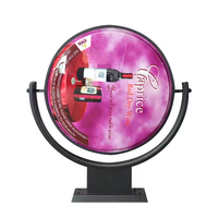Panneau lumineux circulaire personnalisé en aluminium double face avec rotation automatique à 360°, résistant aux intempéries, enseignes LED d'entreprise pour extérieur