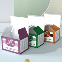 Op maat gemaakte logo OEM gevouwen lege fruitthee rechthoekige groene theezakjes kartonnen voedselveilige verpakkingen met klep cadeaudoosjes