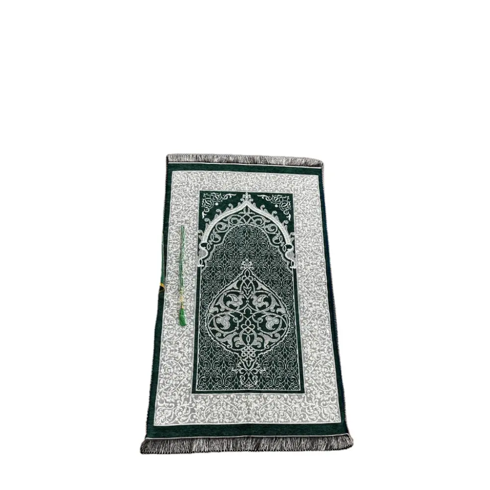 Eid-alfombra de oración musulmana de Ramadán y cuentas de oración, caja de regalo con cilindro elegante