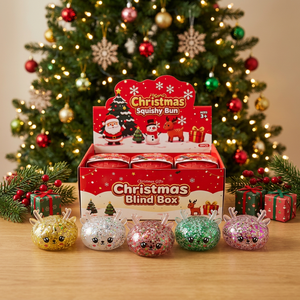 Juguete Sensorial Antiestrés Personalizado Kawaii de Navidad, Tipo Dumpling, de TPR, Relleno de Pectina, para Apretar, Venta al por Mayor - Product Image 2
