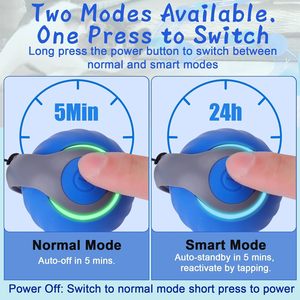 Jouet à bille roulante automatique pour chats et chiens GS Premium Smart 2 modes 2 vitesses avec tête de stimulation remplaçable, rechargeable par USB, <span class=keywords><strong>en</strong></span> matériau PP - Product Image 5