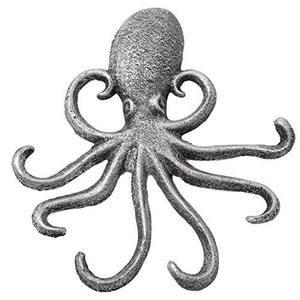 Gancho de tentáculo de pulpo de hierro fundido marrón antiguo - Product Image 2