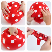 Ballons en latex ronds de 12 pouces, à pois, imprimés sur mesure, couleur mate, standard, pour décorations de fête - Vente en gros