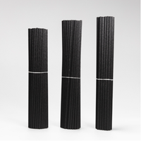 Bâtons en Fiber de rotin, diffuseur d'huiles essentielles de couleur noire et blanche, vente en gros, 3 ou 4mm, 50 unités
