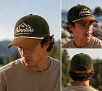 Casquette de baseball vintage en sergé de velours côtelé avec visière en daim, broderie 3D, logo personnalisé, style Dad Hat, non structurée, réglable, OEM ODM