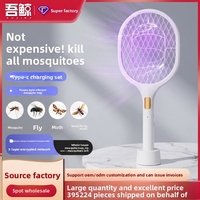 Tueur de moustiques électrique 2 en 1, batterie au lithium rechargeable, lampe ultraviolette, sans danger pour une utilisation domestique