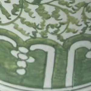 Новый китайский стиль различные стили домашнего декора зеленый D большой узор листьев Большая керамическая банка для имбиря с крышкой льва ваза для хранения - Product Image 5