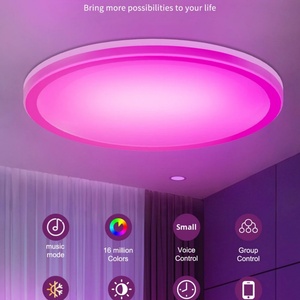 Plafonnier LED rond intelligent WiFi Rgbcw à intensité variable, compatible avec l'application Tuya, compatible avec Alexa, lumière ambiante pour la maison, la chambre à coucher, le salon - Product Image 3