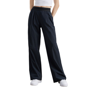 Pantalons de sport tissés neufs, à jambes larges décontractées et une sensation fluide. Pantalon droit avec taille haute, design amincissant pour le <span class=keywords><strong>yoga</strong></span> - Product Image 2