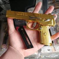 Pistola de Juguete QSZ92-9 Alloy Empire 1/2.05 Edición Oro, Modelo de Seguridad No Disparable, Artículo de Colección, Regalo para Niño, Edición Limitada