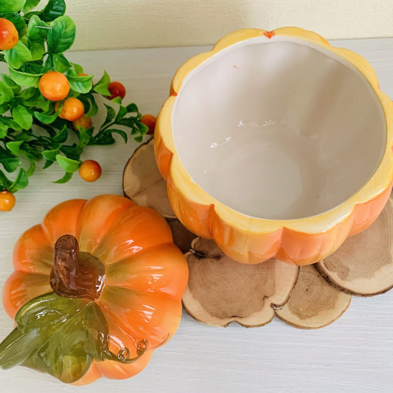 Rtteri 4 Piatti In Ceramica A Forma Di Zucca, 20,3 Cm, Per Ringraziamento E Autunno, Lavabili In Lavastoviglie