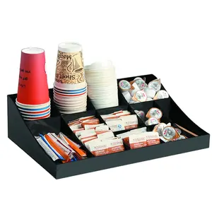 Servies Koffie Suiker Cups Stirrers Servetten Acryl Kruiderij Organisator Houder Koffie Bekerhouder Lade