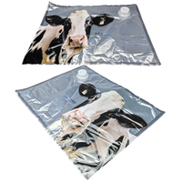 Sac souple pour lait vert jetable avec anneau de tirage de valve, boîte à valve, bec verseur supérieur transparent, imprimé en héliogravure, en matériau NY/PE+PE