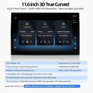Écran de divertissement pour siège arrière BMW 11,6 pouces, plug and play, moniteur pour appuie-tête de voiture, prend en charge la vidéo, Bluetooth, WiFi, TV pour siège arrière - Product Image 2