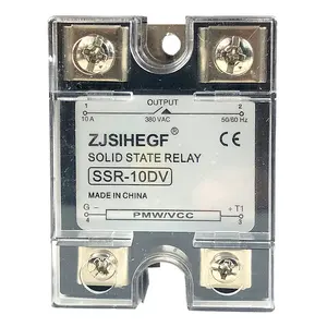 10A-SSR,Input 0-5V/0-10VDC Single Phase SSR Solid State Relay SSR 10DV Voltage Type Regulator for Heat Sink