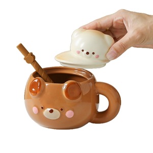 Mug en céramique créatif MSH avec ours 3D, cadeau d'affaires, mug à café en céramique - Product Image 5