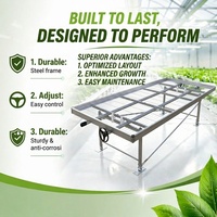Banc de culture mobile en maille métallique galvanisée à chaud anti-corrosion avec structure durable pour serre de pépinière