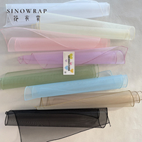 SINOWRAP Nouveauté : emballage carré en maille avec bordure pour produits d'emballage de fleurs fraîches