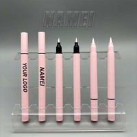 2 en 1 crayon pour les yeux liquide slilm imperméable à l'eau à double extrémité vide en plastique perlé de marque privée tube conteneur pour les yeux personnalisé