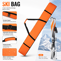 Sac de ski imperméable personnalisé, sac de voyage pour ski robuste, sac de rangement pour snowboard à longueur réglable, fabricant OEM ODM