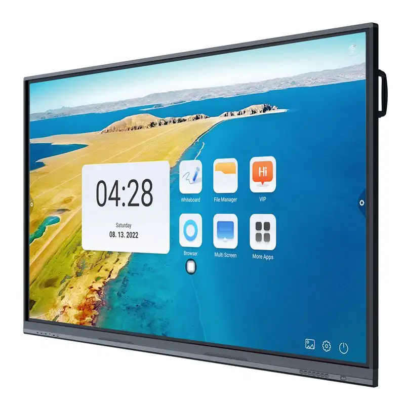 Tablero inteligente Interact Whiteboard personalizado precio bajo Ultra HD 4K Android OPS 65 75 pulgadas LCD tecnología inteligente para la escuela 3840*2160