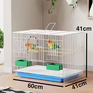 Toptan yüksek kaliteli beyaz ticari Metal kuş kafesleri <span class=keywords><strong>Aviaries</strong></span> kapalı küçük katlanabilir katı desen plastik tepsi kutusu - Product Image 6