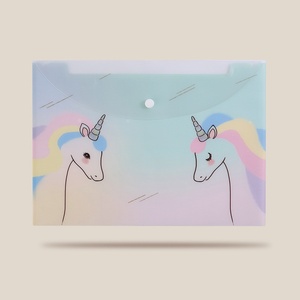New dễ thương Unicorn A4 lưu trữ túi sinh viên da tập tin tổ chức Instagram văn phòng phẩm PP Snaps A5 A6 Kích cỡ sản phẩm nộp hồ sơ - Product Image 5