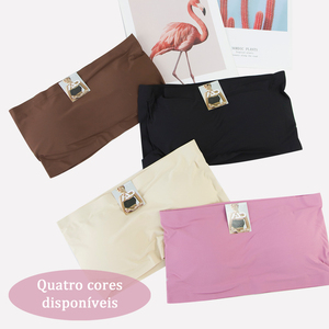 Sexy biancheria intima sul petto avvolta <span class=keywords><strong>senza</strong></span> cuciture <span class=keywords><strong>senza</strong></span> bordi reggiseno sportivo Design semplice con una sola parola tubo di circonferenza - Product Image 3