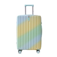 Valise ABS tendance à dégradé de couleurs, multi-tailles, avec roulettes silencieuses, unisexe, grande capacité