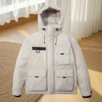 Veste en duvet pour homme de haute qualité, design vintage, fermeture éclair, capuche imperméable, confortable et chaude